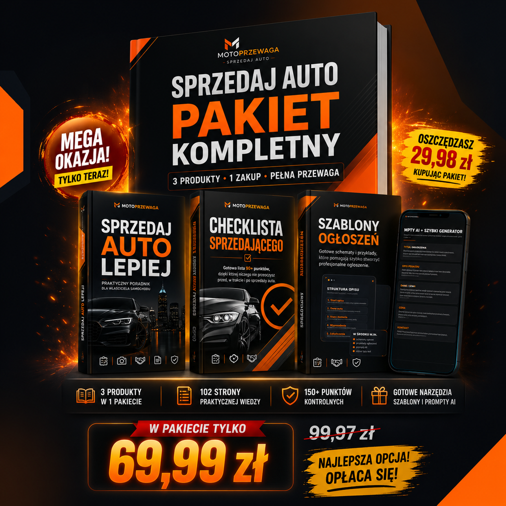 Sprzedaj Auto — Pakiet Kompletny | MotoPrzewaga